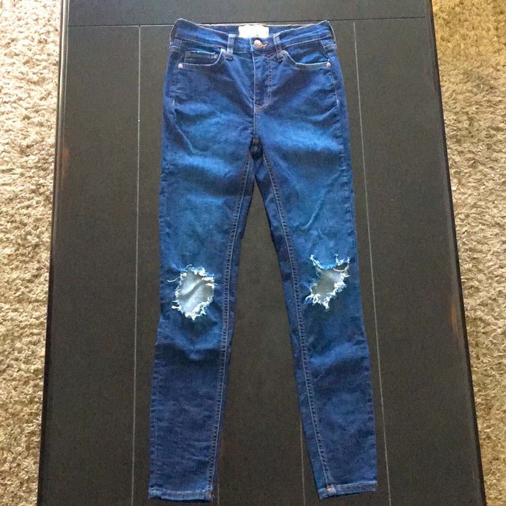 Free People busted knee skinny jeans